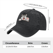 Load image into Gallery viewer, Personalized Alaskan Malamute Baseball Cap - Waving Alaskan Malamute Design - Match Your Dog's Coat Color-Hats &amp; Caps-Accessories,Alaskan Malamute,Baseball Caps,Dog Dad Gifts,Dog Mom Gifts-7