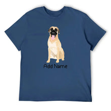 Load image into Gallery viewer, Personalized Anatolian Shepherd Dog Dad Cotton T Shirt-Apparel-Anatolian Shepherd, Apparel, Dog Dad Gifts, Personalized, Shirt, T Shirt-Men&#39;s Cotton T Shirt-Navy Blue-Medium-12