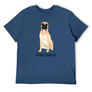 Personalized Anatolian Shepherd Dog Dad Cotton T Shirt-Apparel-Anatolian Shepherd, Apparel, Dog Dad Gifts, Personalized, Shirt, T Shirt-Men's Cotton T Shirt-Navy Blue-Medium-12