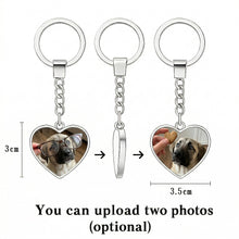 Load image into Gallery viewer, Personalized Anatolian Shepherd Keychain - Heart Shaped - Double-Sided Glass-Key Chain-Accessories,Anatolian Shepherd,Keychain,Upload Photo-3