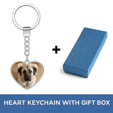 Load image into Gallery viewer, Personalized Anatolian Shepherd Keychain - Heart Shaped - Double-Sided Glass-Key Chain-Accessories,Anatolian Shepherd,Keychain,Upload Photo-4