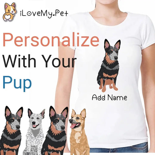 Personalized Australian Cattle Dog T Shirt for Women-Customizer-Apparel, Australian Cattle Dog, Dog Mom Gifts, Personalized, Shirt, T Shirt-1
