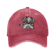 Load image into Gallery viewer, Personalized Australian Shepherd Baseball Cap - Romeo Australian Shepherd Design - Match Your Dog's Coat Color-Hats &amp; Caps-Accessories,Baseball Caps,Dog Mom Gifts-3