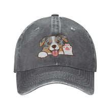 Load image into Gallery viewer, Personalized Australian Shepherd Baseball Cap - Waving Australian Shepherd Design - Match Your Dog's Coat Color-Hats &amp; Caps-Accessories,Australian Shepherd,Baseball Caps,Dog Dad Gifts,Dog Mom Gifts-Deep Heather-One Size-3