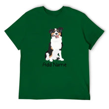 Load image into Gallery viewer, Personalized Australian Shepherd Dad Cotton T Shirt-Apparel-Apparel, Australian Shepherd, Dog Dad Gifts, Personalized, Shirt, T Shirt-Men&#39;s Cotton T Shirt-Green-Medium-16