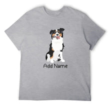 Load image into Gallery viewer, Personalized Australian Shepherd Dad Cotton T Shirt-Apparel-Apparel, Australian Shepherd, Dog Dad Gifts, Personalized, Shirt, T Shirt-Men&#39;s Cotton T Shirt-Gray-Medium-19