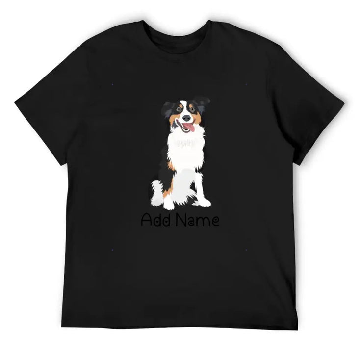 Personalized Australian Shepherd Dad Cotton T Shirt-Apparel-Apparel, Australian Shepherd, Dog Dad Gifts, Personalized, Shirt, T Shirt-Men's Cotton T Shirt-Black-Medium-9