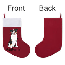Load image into Gallery viewer, Personalized Australian Shepherd Large Christmas Stocking-Christmas Ornament-Australian Shepherd, Christmas, Home Decor, Personalized-Large Christmas Stocking-Christmas Red-One Size-3