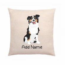Load image into Gallery viewer, Personalized Australian Shepherd Linen Pillowcase-Linen Pillow Case-Cotton-Linen-16&quot;x16&quot;