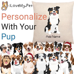 Personalized Australian Shepherd Linen Pillowcase-Home Decor-Australian Shepherd, Dog Dad Gifts, Dog Mom Gifts, Home Decor, Personalized, Pillows-1