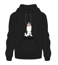 Load image into Gallery viewer, Personalized Australian Shepherd Men&#39;s Warm Hoodie Sweatshirt-Apparel-Apparel, Australian Shepherd, Dog Dad Gifts, Hoodie, Personalized, Sweatshirt-Men&#39;s Warm Hoodie Sweatshirt-Black-S-9