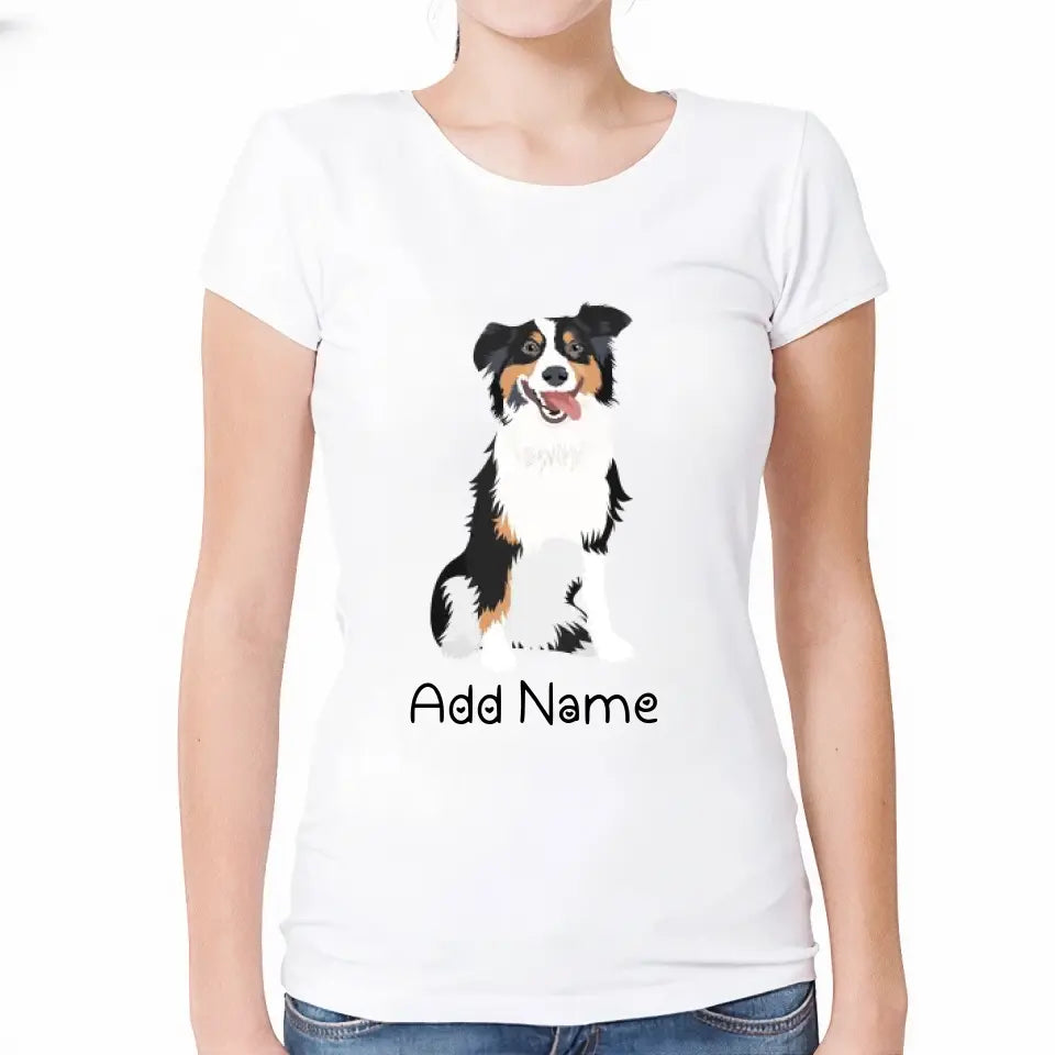 Personalized Australian Shepherd T Shirt for Women-Personalized Dog Gifts-Apparel, Australian Shepherd, Dog Mom Gifts, Personalized, Shirt, T Shirt-Modal T-Shirts-White-XL-2