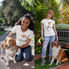 Load image into Gallery viewer, Personalized Australian Shepherd T Shirt for Women-Personalized Dog Gifts-Apparel, Australian Shepherd, Dog Mom Gifts, Personalized, Shirt, T Shirt-7