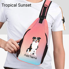 Load image into Gallery viewer, Personalized Australian Shepherd Unisex Sling Bag Backpack-Accessories-Australian Shepherd-Unisex Sling Bag Backpack-Tropical Sunset-One Size-19