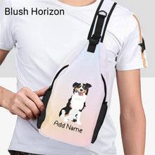 Load image into Gallery viewer, Personalized Australian Shepherd Unisex Sling Bag Backpack-Accessories-Australian Shepherd-Unisex Sling Bag Backpack-Blush Horizon-One Size-20