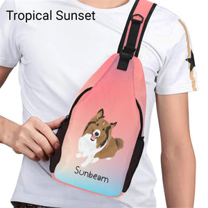 Personalized Australian Shepherd Unisex Sling Bag Backpack-Accessories-Australian Shepherd-6