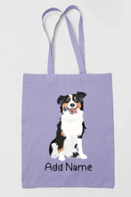 Load image into Gallery viewer, Personalized Australian Shepherd Zippered Tote Bag-Accessories-Accessories, Australian Shepherd, Bags, Dog Mom Gifts, Personalized-Zippered Tote Bag-Pastel Purple-Classic-2
