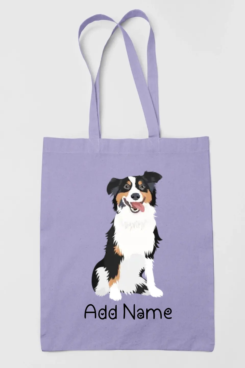 Personalized Australian Shepherd Zippered Tote Bag-Accessories-Accessories, Australian Shepherd, Bags, Dog Mom Gifts, Personalized-Zippered Tote Bag-Pastel Purple-Classic-2