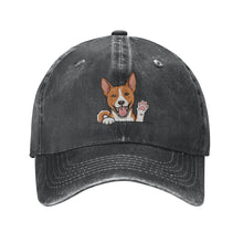 Load image into Gallery viewer, Personalized Basenji Baseball Cap - Waving Basenji Design - Match Your Dog's Coat Color-Hats &amp; Caps-Accessories,Baseball Caps,Basenji,Dog Dad Gifts,Dog Mom Gifts-Black-One Size-1