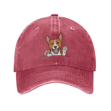 Load image into Gallery viewer, Personalized Basenji Baseball Cap - Waving Basenji Design - Match Your Dog's Coat Color-Hats &amp; Caps-Accessories,Baseball Caps,Basenji,Dog Dad Gifts,Dog Mom Gifts-Red-One Size-3