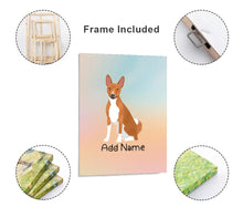 Load image into Gallery viewer, Personalized Basenji Canvas Print Poster-Art-Basenji-Canvas Poster-Framed - Light Canvas-8x10-3