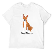 Load image into Gallery viewer, Personalized Basenji Dad Cotton T Shirt-Apparel-Apparel, Basenji, Dog Dad Gifts, Personalized, Shirt, T Shirt-Men&#39;s Cotton T Shirt-White-Medium-10