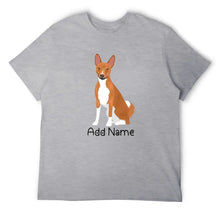 Load image into Gallery viewer, Personalized Basenji Dad Cotton T Shirt-Apparel-Apparel, Basenji, Dog Dad Gifts, Personalized, Shirt, T Shirt-Men&#39;s Cotton T Shirt-Gray-Medium-19