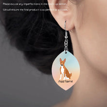 Load image into Gallery viewer, Personalized Basenji Dog Mom Earrings-Dog Themed Jewellery-Basenji-Personalized Dog Mom Earrings-Oval-One Size-3