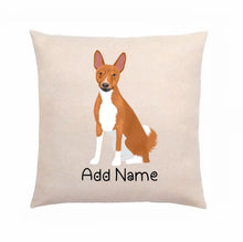 Load image into Gallery viewer, Personalized Basenji Linen Pillowcase-Linen Pillow Case-Cotton-Linen-16&quot;x16&quot;