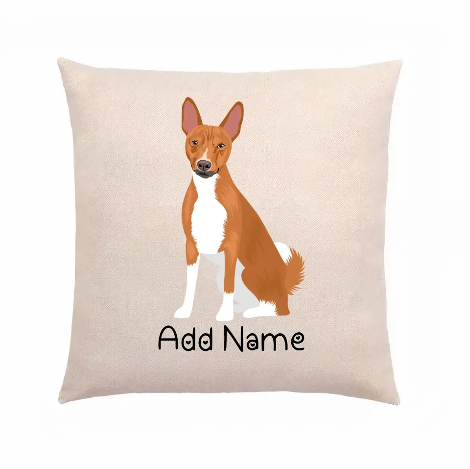 Personalized Basenji Linen Pillowcase-Linen Pillow Case-Cotton-Linen-16
