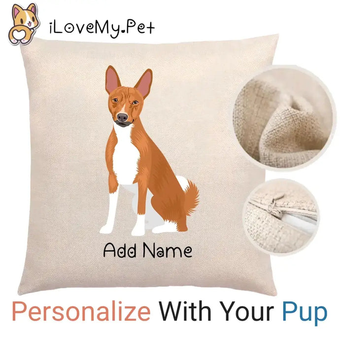 Personalized Basenji Linen Pillowcase-Linen Pillow Case-Cotton-Linen-16