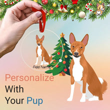 Load image into Gallery viewer, Basenji christmas-tree-ornament-single