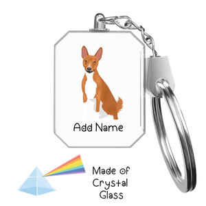 Personalized Basenji Love Crystal Glass Keychain-Accessories-Basenji-Crystal Keychain-Glass Crystal-One Size-2