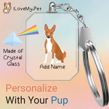 Load image into Gallery viewer, Basenji crystal-keychain-single