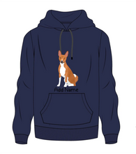 Load image into Gallery viewer, Personalized Basenji Love Men&#39;s Warm Hoodie Sweatshirt-Apparel-Apparel, Basenji, Dog Dad Gifts, Hoodie, Personalized, Sweatshirt-Men&#39;s Warm Hoodie Sweatshirt-Navy Blue-S-2