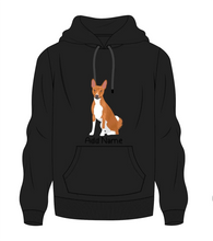 Load image into Gallery viewer, Personalized Basenji Love Men&#39;s Warm Hoodie Sweatshirt-Apparel-Apparel, Basenji, Dog Dad Gifts, Hoodie, Personalized, Sweatshirt-Men&#39;s Warm Hoodie Sweatshirt-Black-S-9