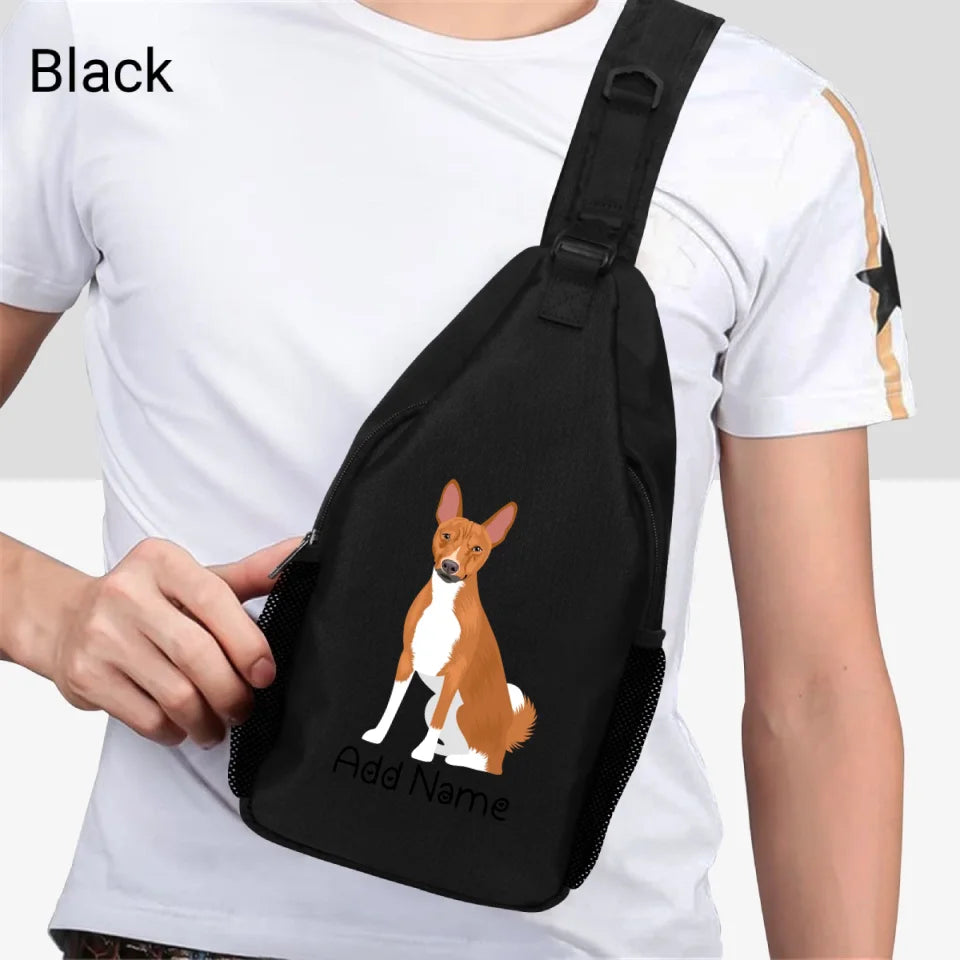 Personalized Basenji Love Unisex Sling Bag Backpack-Accessories-Basenji-Unisex Sling Bag Backpack-Black-One Size-2