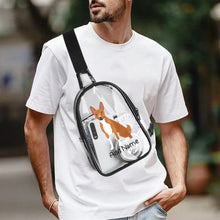 Load image into Gallery viewer, Personalized Basenji Love Unisex Transparent Sling Bag-Accessories-Basenji-Unisex Transparent Sling Bag-Transparent-One Size-4