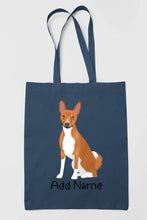 Load image into Gallery viewer, Personalized Basenji Love Zippered Tote Bag-Accessories-Accessories, Bags, Basenji, Dog Mom Gifts, Personalized-14