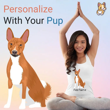iLoveMy.Pet Personalized Basenji Mom Yoga Tank Top Yoga Tank Top White L Fitting