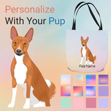 Load image into Gallery viewer, Personalized Basenji Small Tote Bag-Accessories-Accessories, Bags, Basenji, Dog Mom Gifts, Personalized-Small Tote Bag-Your Design-One Size-1