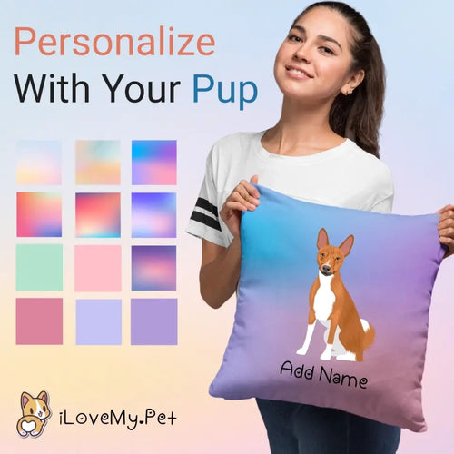 Personalized Basenji Soft Plush Pillowcase-Home Decor-Basenji, Dog Dad Gifts, Dog Mom Gifts, Home Decor, Personalized, Pillows-1