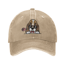 Load image into Gallery viewer, Personalized Basset Hound Baseball Cap - Romeo Basset Hound Design - Match Your Dog's Coat Color-Hats &amp; Caps-Accessories,Baseball Caps,Dog Mom Gifts-3