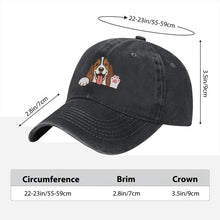 Load image into Gallery viewer, Personalized Basset Hound Baseball Cap - Waving Basset Hound Design - Match Your Dog's Coat Color-Hats &amp; Caps-Accessories,Baseball Caps,Basset Hound,Dog Dad Gifts,Dog Mom Gifts-7