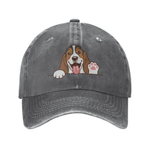 Load image into Gallery viewer, Personalized Basset Hound Baseball Cap - Waving Basset Hound Design - Match Your Dog's Coat Color-Hats &amp; Caps-Accessories,Baseball Caps,Basset Hound,Dog Dad Gifts,Dog Mom Gifts-Deep Heather-One Size-3