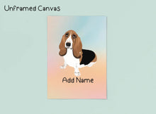 Load image into Gallery viewer, Personalized Basset Hound Canvas Print Poster-Art-Basset Hound-Canvas Poster-Light Canvas - Unframed-8x10-2