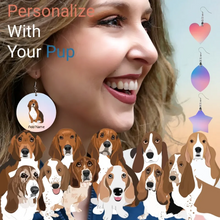 Load image into Gallery viewer, bassett_hound earrings-womens-multi