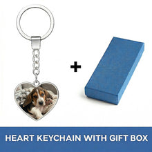 Load image into Gallery viewer, Personalized Basset Hound Keychain - Heart Shaped - Double-Sided Glass-Key Chain-Accessories,Basset Hound,Keychain,Upload Photo-3