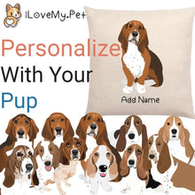 Load image into Gallery viewer, Personalized Basset Hound Linen Pillowcase-Home Decor-Basset Hound, Dog Dad Gifts, Dog Mom Gifts, Home Decor, Personalized, Pillows-1