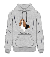 Load image into Gallery viewer, Personalized Basset Hound Love Men&#39;s Warm Hoodie Sweatshirt-Apparel-Apparel, Basset Hound, Dog Dad Gifts, Hoodie, Personalized, Sweatshirt-Men&#39;s Warm Hoodie Sweatshirt-Gray-S-10